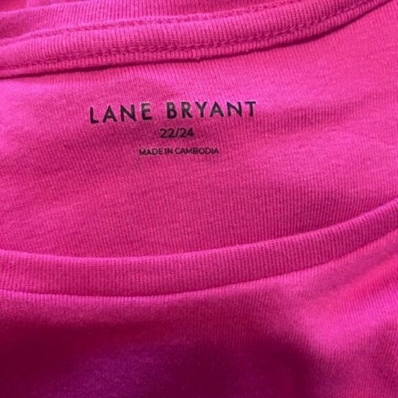 Lane Bryant Pink Long sleeve crew neck tee-shirt, size 22/24 - Picture 3 of 3